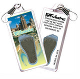 Milwaukee FootWhere® Souvenir Zipper-Pull. Made in USA-FootWhere® Souvenirs