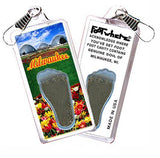 Milwaukee FootWhere® Souvenir Zipper-Pull. Made in USA-FootWhere® Souvenirs