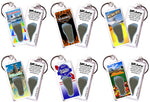 Load image into Gallery viewer, Milwaukee FootWhere® Souvenir Keychains. 6 Piece Set. Made in USA - FootWhere® Souvenir Shop

