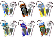 Milwaukee FootWhere® Souvenir Keychains. 6 Piece Set. Made in USA - FootWhere® Souvenir Shop