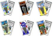 Milwaukee FootWhere® Souvenir Fridge Magnets. 6 Piece Set. Made in USA - FootWhere® Souvenir Shop