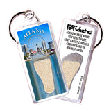 Miami FootWhere® Souvenir Keychain.