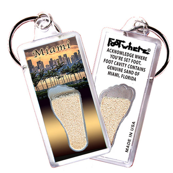 Miami FootWhere® Souvenir Keychain.
