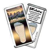 Miami FootWhere® Souvenir Fridge Magnet.