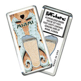Miami FootWhere® Souvenir Fridge Magnet.