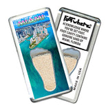 Miami FootWhere® Souvenir Fridge Magnet.