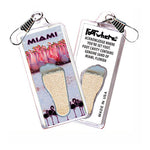 Load image into Gallery viewer, Miami FootWhere® Souvenir Zipper-Pulls. 6 Piece Set. Made in USA - FootWhere® Souvenir Shop
