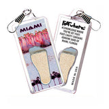 Miami FootWhere® Souvenir Zipper-Pulls. 6 Piece Set. Made in USA - FootWhere® Souvenir Shop