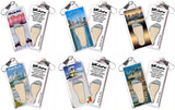Miami FootWhere® Souvenir Zipper-Pulls. 6 Piece Set. Made in USA - FootWhere® Souvenir Shop
