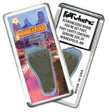 Minneapolis FootWhere® Souvenir Fridge Magnet. Made in USA-FootWhere® Souvenirs