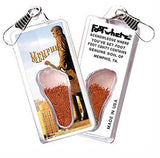 Memphis FootWhere® Souvenir Zipper-Pull. Made in USA-FootWhere® Souvenirs