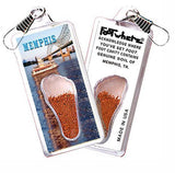 Memphis FootWhere® Souvenir Zipper-Pull. Made in USA-FootWhere® Souvenirs