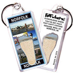 Load image into Gallery viewer, Norfolk FootWhere® Souvenir Keychains. 6 Piece Set. Made in USA - FootWhere® Souvenir Shop
