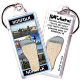 Norfolk FootWhere® Souvenir Keychains. 6 Piece Set. Made in USA - FootWhere® Souvenir Shop