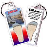 Norfolk FootWhere® Souvenir Keychains. 6 Piece Set. Made in USA - FootWhere® Souvenir Shop