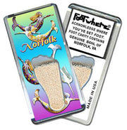 Norfolk FootWhere® Souvenir Fridge Magnet. Made in USA-FootWhere® Souvenirs