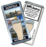 Norfolk FootWhere® Souvenir Fridge Magnets. 6 Piece Set. Made in USA - FootWhere® Souvenir Shop