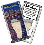 Norfolk FootWhere® Souvenir Fridge Magnets. 6 Piece Set. Made in USA - FootWhere® Souvenir Shop