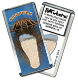 Norfolk FootWhere® Souvenir Fridge Magnets. 6 Piece Set. Made in USA - FootWhere® Souvenir Shop