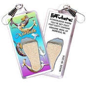 Norfolk FootWhere® Souvenir Zipper-Pull. Made in USA-FootWhere® Souvenirs