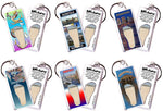 Load image into Gallery viewer, Norfolk FootWhere® Souvenir Keychains. 6 Piece Set. Made in USA - FootWhere® Souvenir Shop
