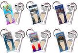 Norfolk FootWhere® Souvenir Keychains. 6 Piece Set. Made in USA - FootWhere® Souvenir Shop