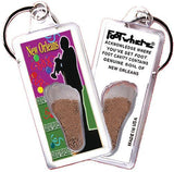 New Orleans FootWhere® Souvenir Keychain. Made in USA-FootWhere® Souvenirs