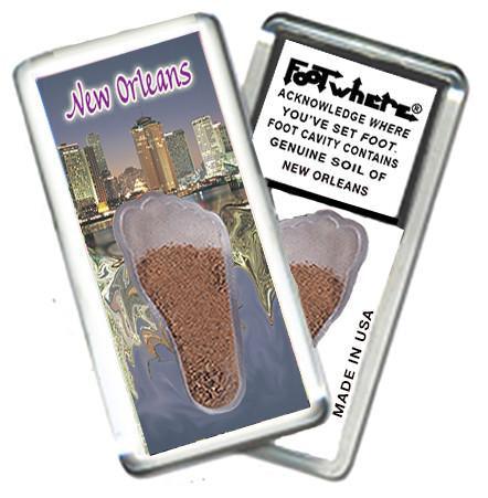 New Orleans FootWhere® Souvenir Magnet. Made in USA-FootWhere® Souvenirs