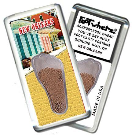 New Orleans FootWhere® Souvenir Magnet. Made in USA-FootWhere® Souvenirs