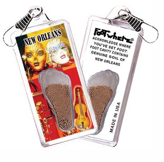 New Orleans FootWhere® Souvenir Zipper-Pull. Made in USA-FootWhere® Souvenirs