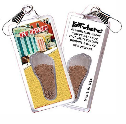 New Orleans FootWhere® Souvenir Zipper-Pull. Made in USA-FootWhere® Souvenirs