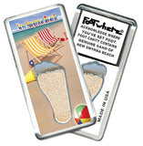 New Smyrna Beach FootWhere® Souvenir Fridge Magnet. Made in USA-FootWhere® Souvenirs
