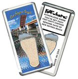 New Smyrna Beach FootWhere® Souvenir Fridge Magnet. Made in USA-FootWhere® Souvenirs