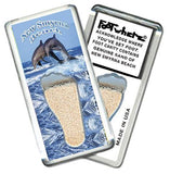 New Smyrna Beach FootWhere® Souvenir Fridge Magnet. Made in USA-FootWhere® Souvenirs