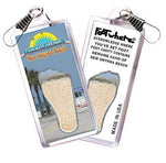 Load image into Gallery viewer, New Smyrna Beach FootWhere® Souvenir Zipper-Pull. Made in USA-FootWhere® Souvenirs
