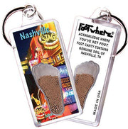 Nashville FootWhere® Souvenir Keychain. Made in USA-FootWhere® Souvenirs