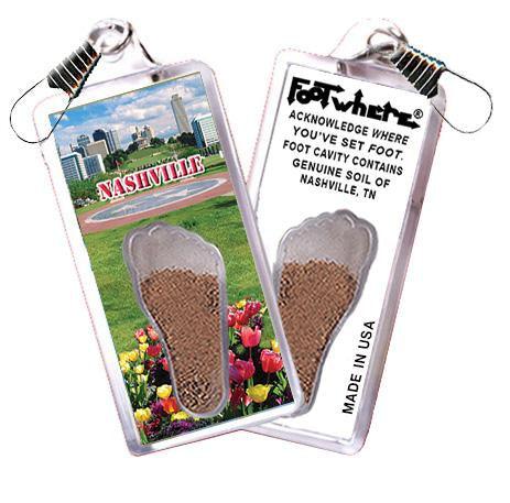 Nashville FootWhere® Souvenir Zipper-Pull. Made in USA-FootWhere® Souvenirs