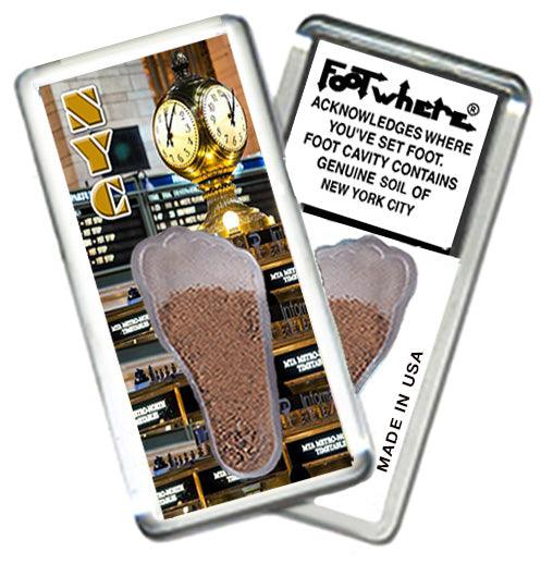 New York City FootWhere® Souvenir Fridge Magnet. Made in USA - FootWhere® Souvenir Shop