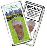 New York City FootWhere® Souvenir Fridge Magnet. Made in USA - FootWhere® Souvenir Shop