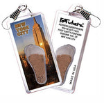 Load image into Gallery viewer, New York City FootWhere® Souvenir Zipper-Pull. Made in USA-FootWhere® Souvenirs
