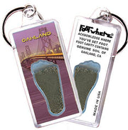 Oakland FootWhere® Souvenir Keychain. Made in USA-FootWhere® Souvenirs
