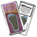 Oakland FootWhere® Souvenir Magnet. Made in USA-FootWhere® Souvenirs