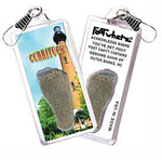 Load image into Gallery viewer, Outer Banks, NC FootWhere® Souvenir Zipper-Pull. Made in USA-FootWhere® Souvenirs
