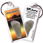 Load image into Gallery viewer, Ocean Beach FootWhere® Souvenir Keychain. Made in USA-FootWhere® Souvenirs
