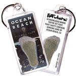 Load image into Gallery viewer, Ocean Beach FootWhere® Souvenir Keychain. Made in USA-FootWhere® Souvenirs
