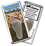 Ocean Beach FootWhere® Souvenir Fridge Magnets. 6 Piece Set. Made in USA-FootWhere® Souvenirs