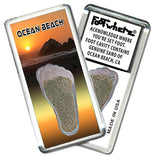 Ocean Beach FootWhere® Souvenir Fridge Magnets. 6 Piece Set. Made in USA-FootWhere® Souvenirs