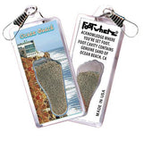 Ocean Beach FootWhere® Souvenir Zipper-Pulls. 6 Piece Set. Made in USA-FootWhere® Souvenirs