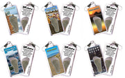 Ocean Beach FootWhere® Souvenir Zipper-Pulls. 6 Piece Set. Made in USA-FootWhere® Souvenirs