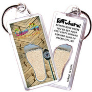 Ocean City FootWhere® Souvenir Keychain. Made in USA-FootWhere® Souvenirs